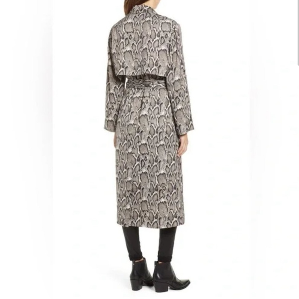 Afrm | Python Animal Printed Light Weight Trench … - image 2